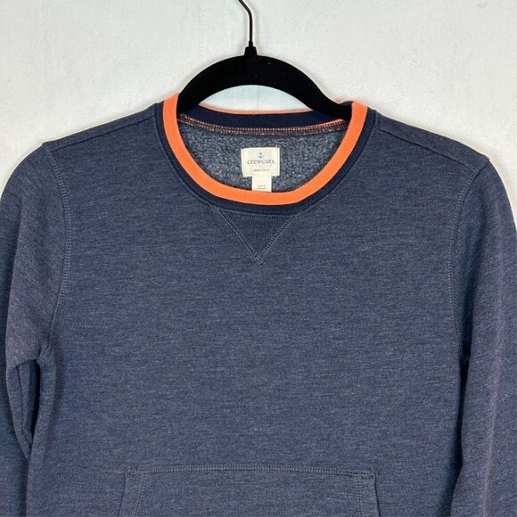 Crewcuts Navy Blue Orange Accent Collar Boys Sweatshirt Size Large 11-12 Classic - Picture 2 of 11